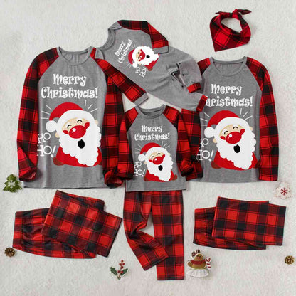 MERRY CHRISTMAS Graphic Top and Plaid Pants Set