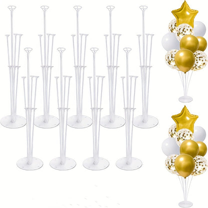 9 Sets, Balloon Stands, Transparent Table Balloon Stands, Used For Birthday Parties, Weddings, And Festival Balloon Decorations