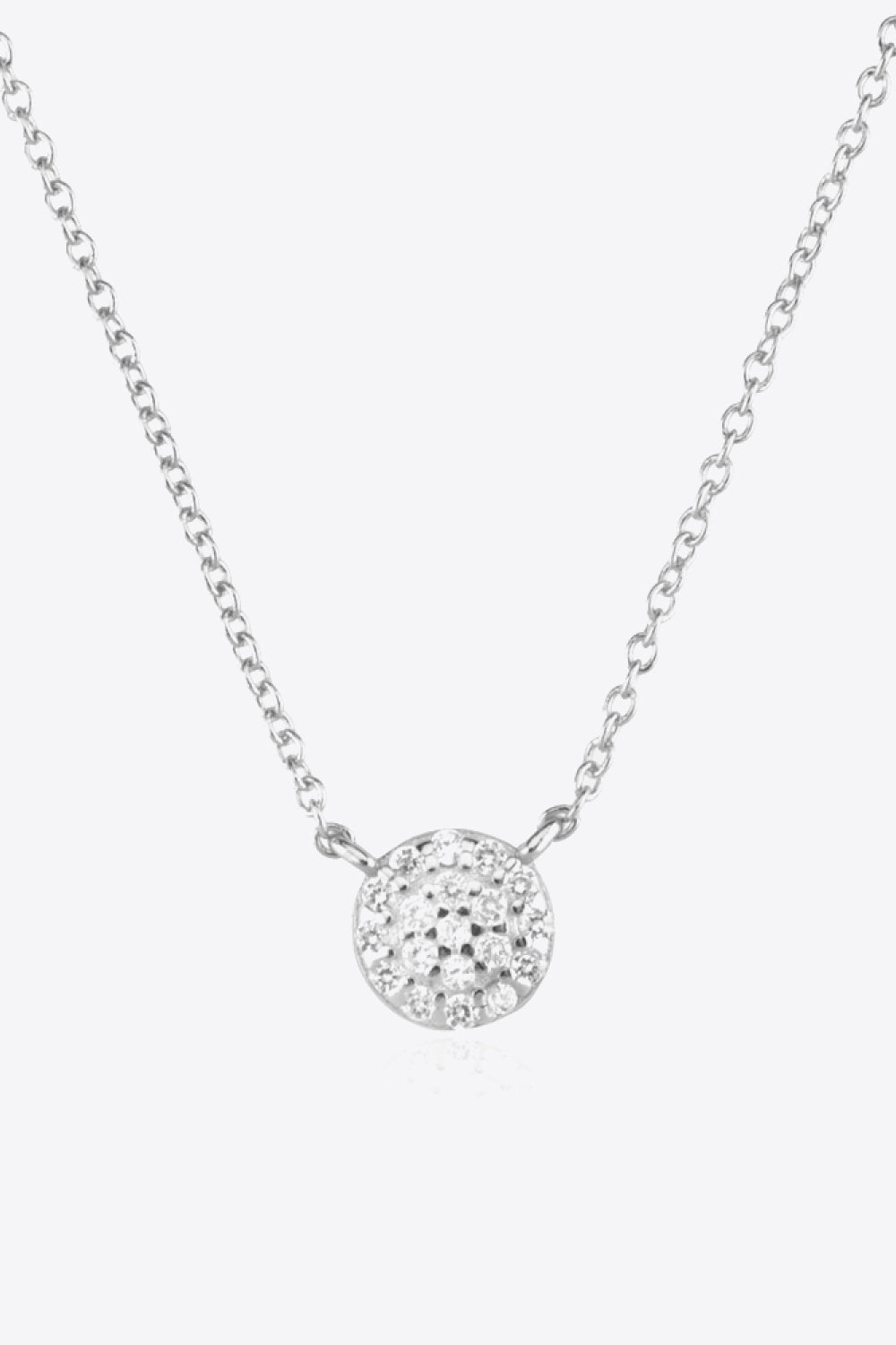 Collier en argent sterling 925 avec pendentif décor en zircon