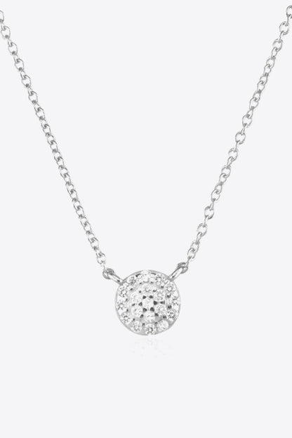 Collier en argent sterling 925 avec pendentif décor en zircon