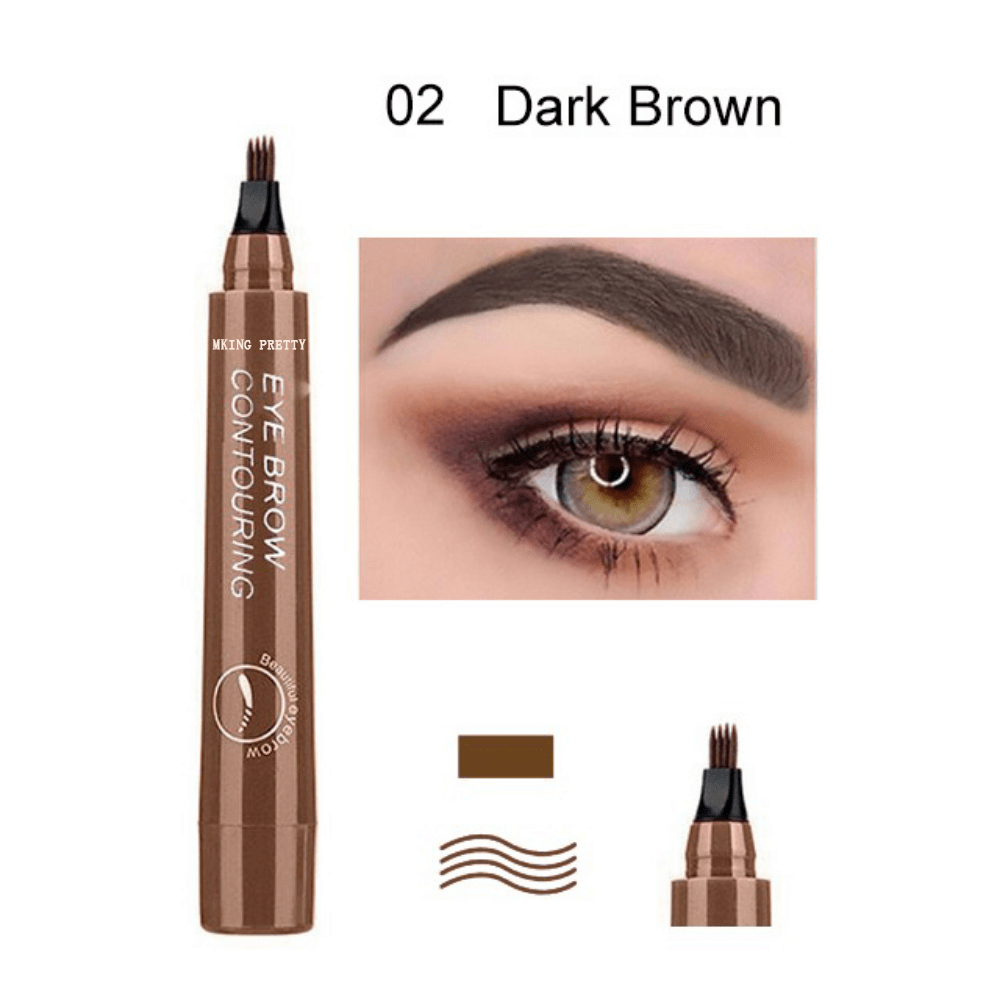 5-Color 4 Split Tips Eyebrow Pen: Long Lasting, Waterproof & Smudge Proof Eyebrow Tint - Easy Apply Color Rendering Pen