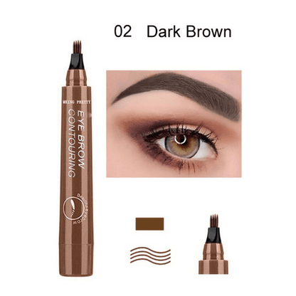 5-Color 4 Split Tips Eyebrow Pen: Long Lasting, Waterproof & Smudge Proof Eyebrow Tint - Easy Apply Color Rendering Pen