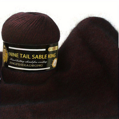 8 rolls/pack Hand-Knitted Mink Wool Cashmere Scratch Scarf - Medium-Thick, Soft and Warm Sweater Wool Ball