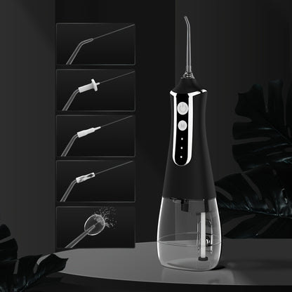 Water Flosser Cordless For Teeth, Portable Dental Oral Irrigator With 5 Nozzles, Teeth Cleaner For Braces Bridges Care