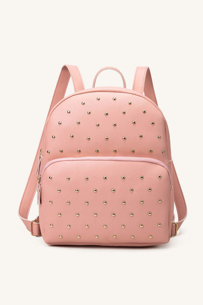 Mochila de cuero PU con tachuelas