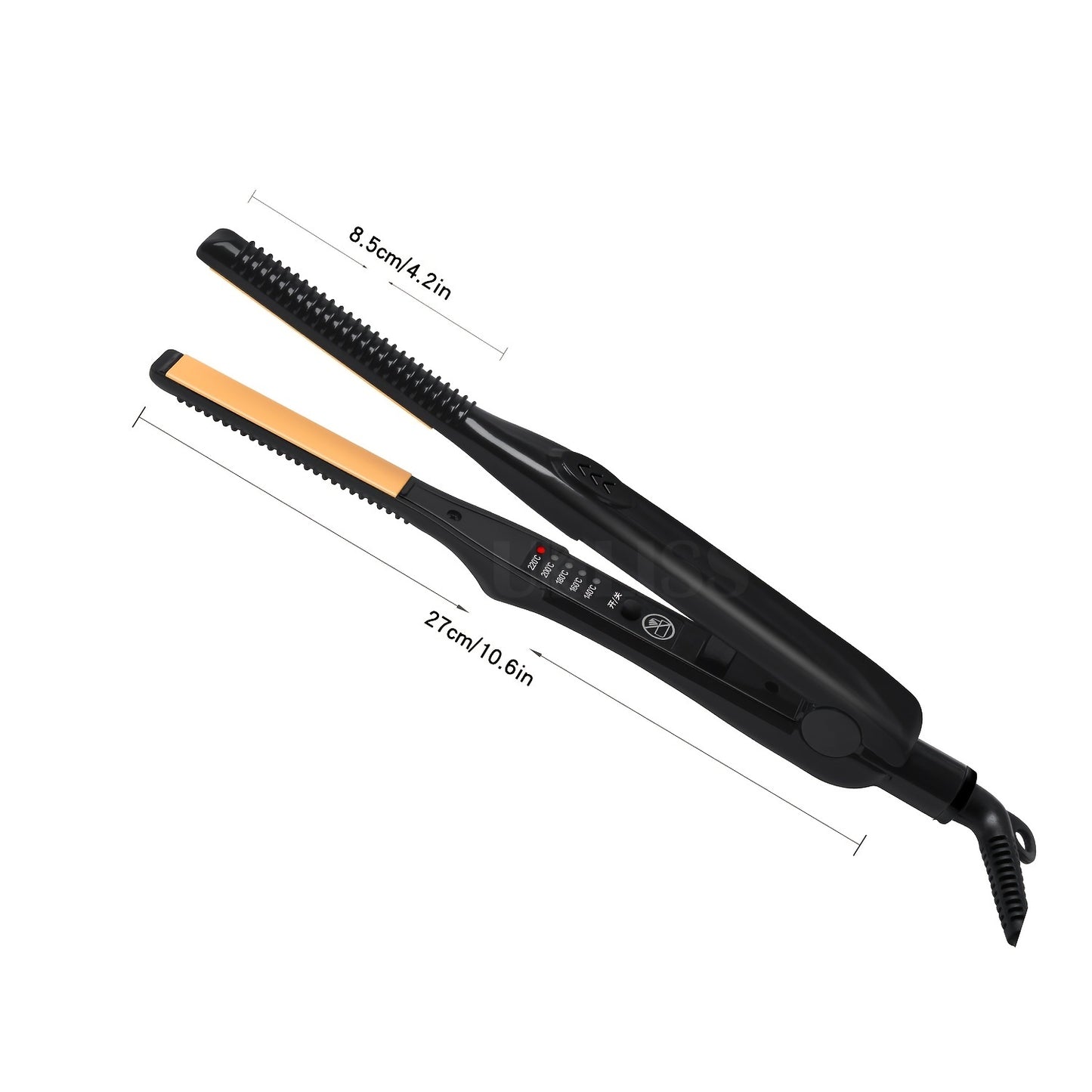 2-in-1 Professional Mini Hair Straightener and Curler - Small, Thin Plate for Effortless Styling and Straightening