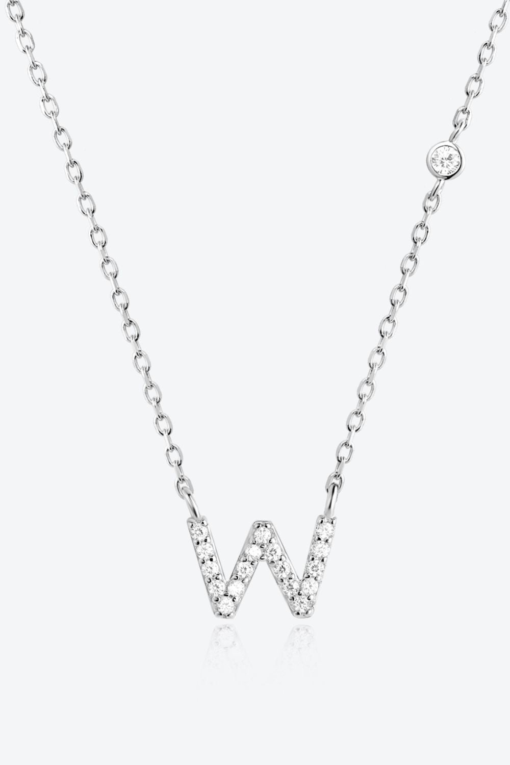 Collier en argent sterling 925 avec zircon V à Z