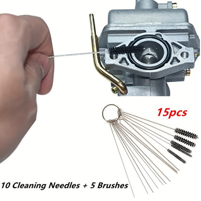 15pcs Carburetor Cleaning Brush Set - Get Your Car Running Smoothly with This Tool Kit!