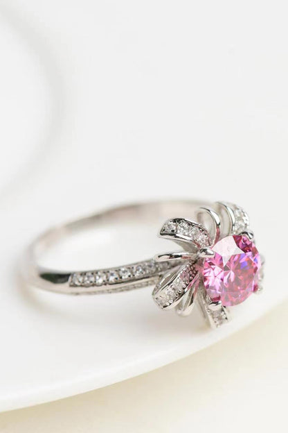 Bague en forme de fleur moissanite 1 carat