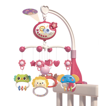 Baby Bedside Toys Stroller Bell Toy Baby Music Rotating Bed Bell Multi-function Remote Control Projection Light Comfort Bell For Newborn