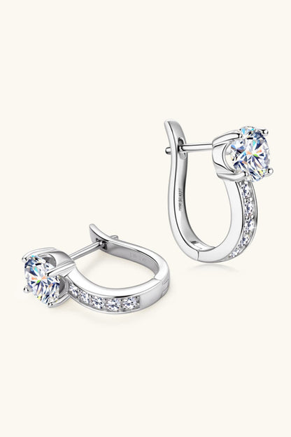 2 Carat Moissanite 925 Sterling Silver Earrings