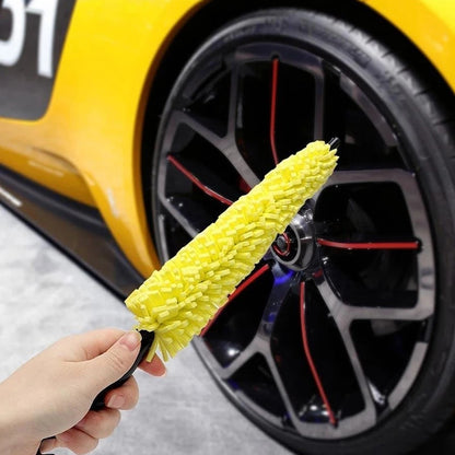 1pc Car Sponge Wheel Cleaning Brush - Multifunctional Car Wash Tool Brush - Steel Bell Brush for Cleaning Wheels