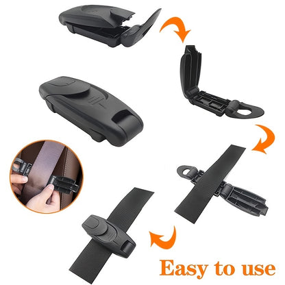 Upgrade Your Car Seatbelt with a Universal Shoulder Neck Strap Positioner Lock Clip - Perfect for Adults, Kids, and Pregnant Women!