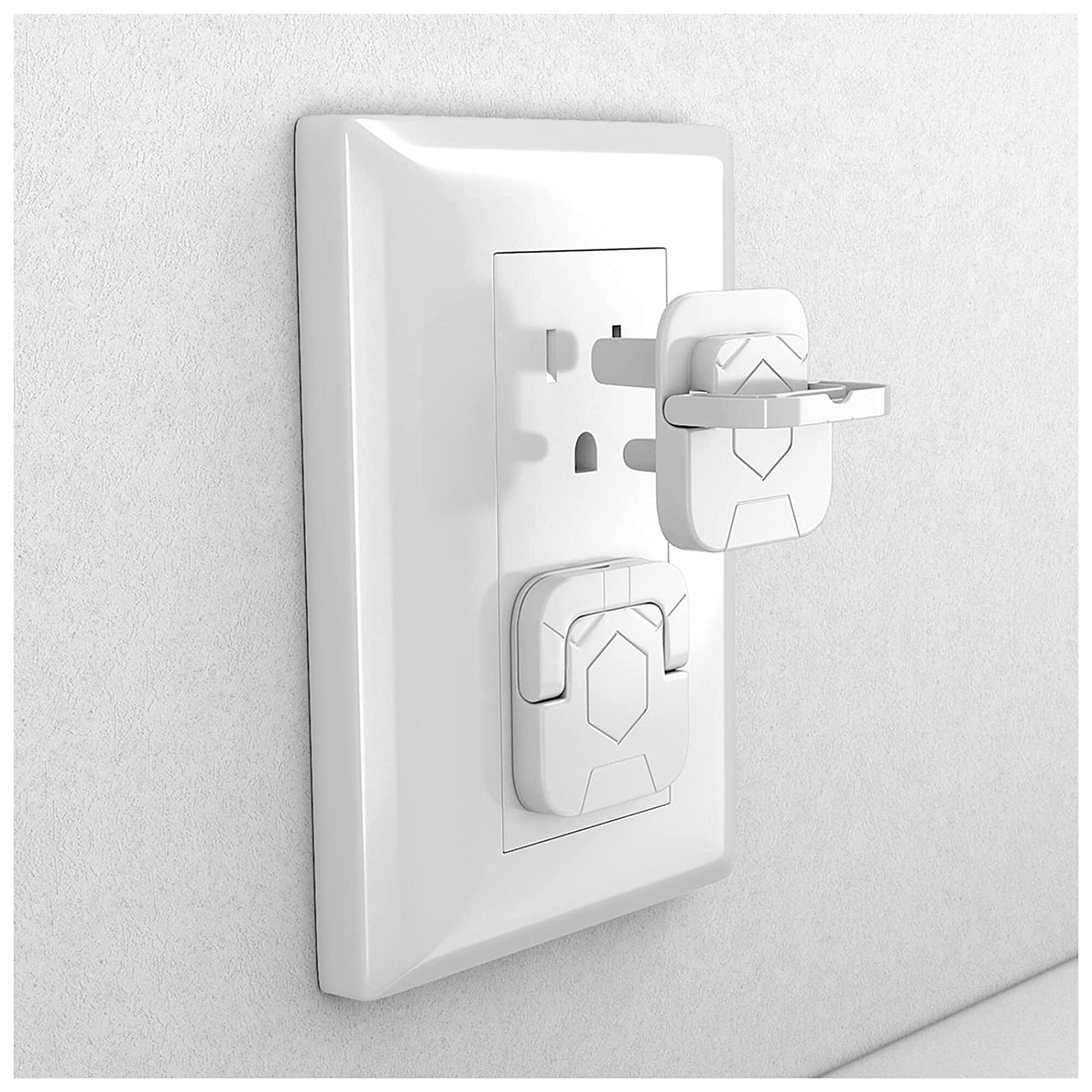 12/50pcs Outlet Covers Baby Proofing Safety -Child Secure Electric Plug Protectors With Hidden Handle Square Socket Covers For Electrical Outlets Baby Safety Plug Covers For Kids Toddler Protection