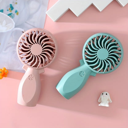 Stay Cool On The Go: Handheld Mini Fan with USB Charging, Compact Design & Powerful Wind