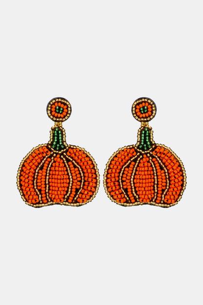 Beads Detail Pumpkin Shape Dangle Earring