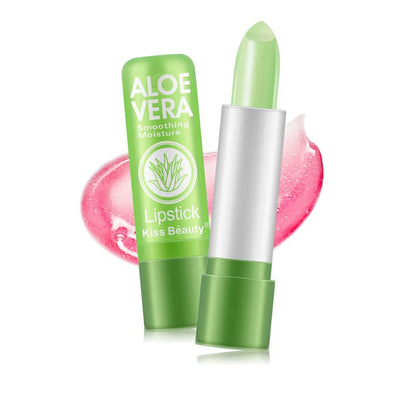 Rouge à lèvres à changement de couleur à l'Aloe Vera - Soin des lèvres longue durée avec effet repulpant nutritif et changement de couleur magique à la température - Maquillage mat hydratant 