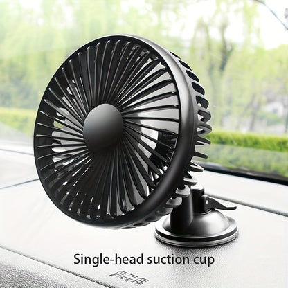 Adjustable Multi-function Car Mini Double-headed Fan - Perfect for Summer Drives and Home Use