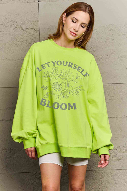 Simply Love Simply Love Taille réelle LAISSEZ-VOUS BLOOM Sweat-shirt graphique