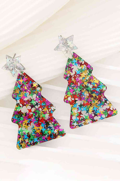 Christmas Tree Acrylic Earrings