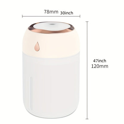 USB Portable Mini Humidifier - 220ml/330ml Cool Mist Humidifier for Bedroom, Travel, Office, and Home - Small and Convenient Humidifier for Improved Air Quality and Comfort