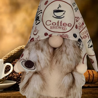 Adorable Coffee Doll Plush Gnome - Perfect Home Decor and Shop Window Ornament