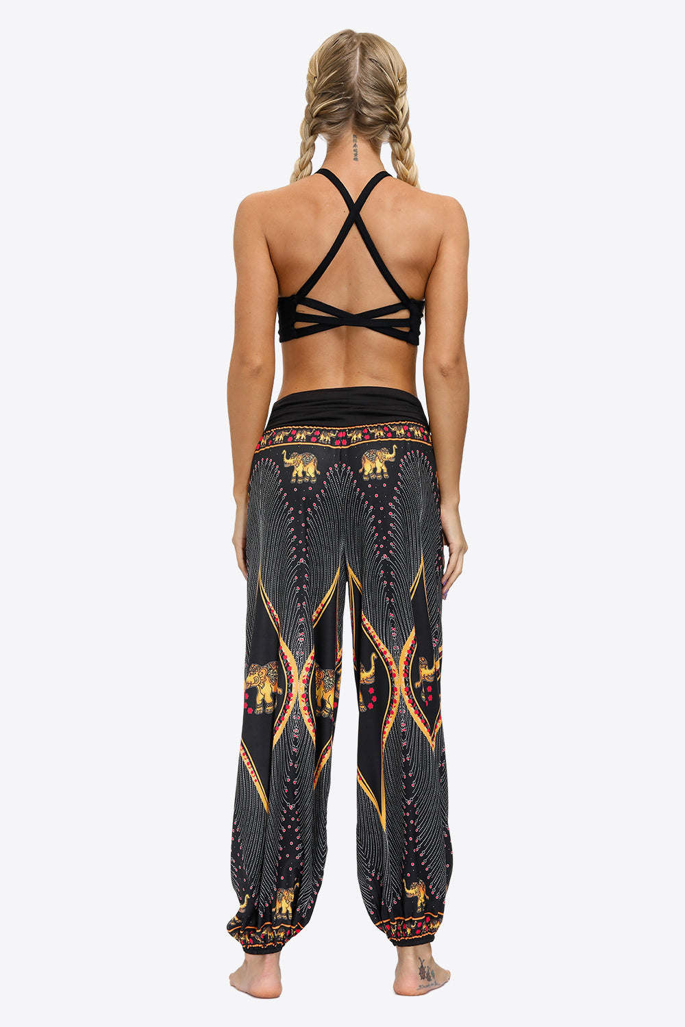 Exotic Style Printed Ruched Pants