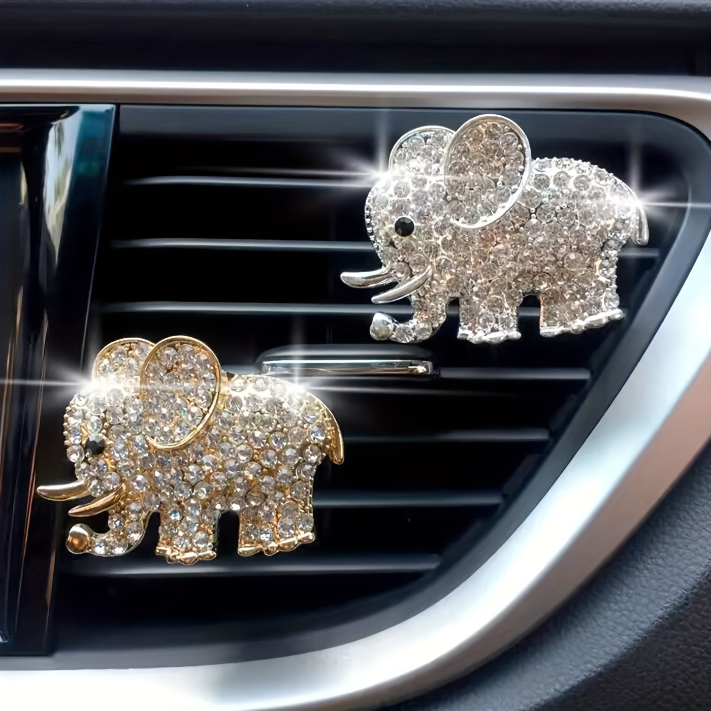 1pc Adorable Elephant Car Air Vent Perfume Clip - Cartoon Tuyere Fragrance Car Accessories