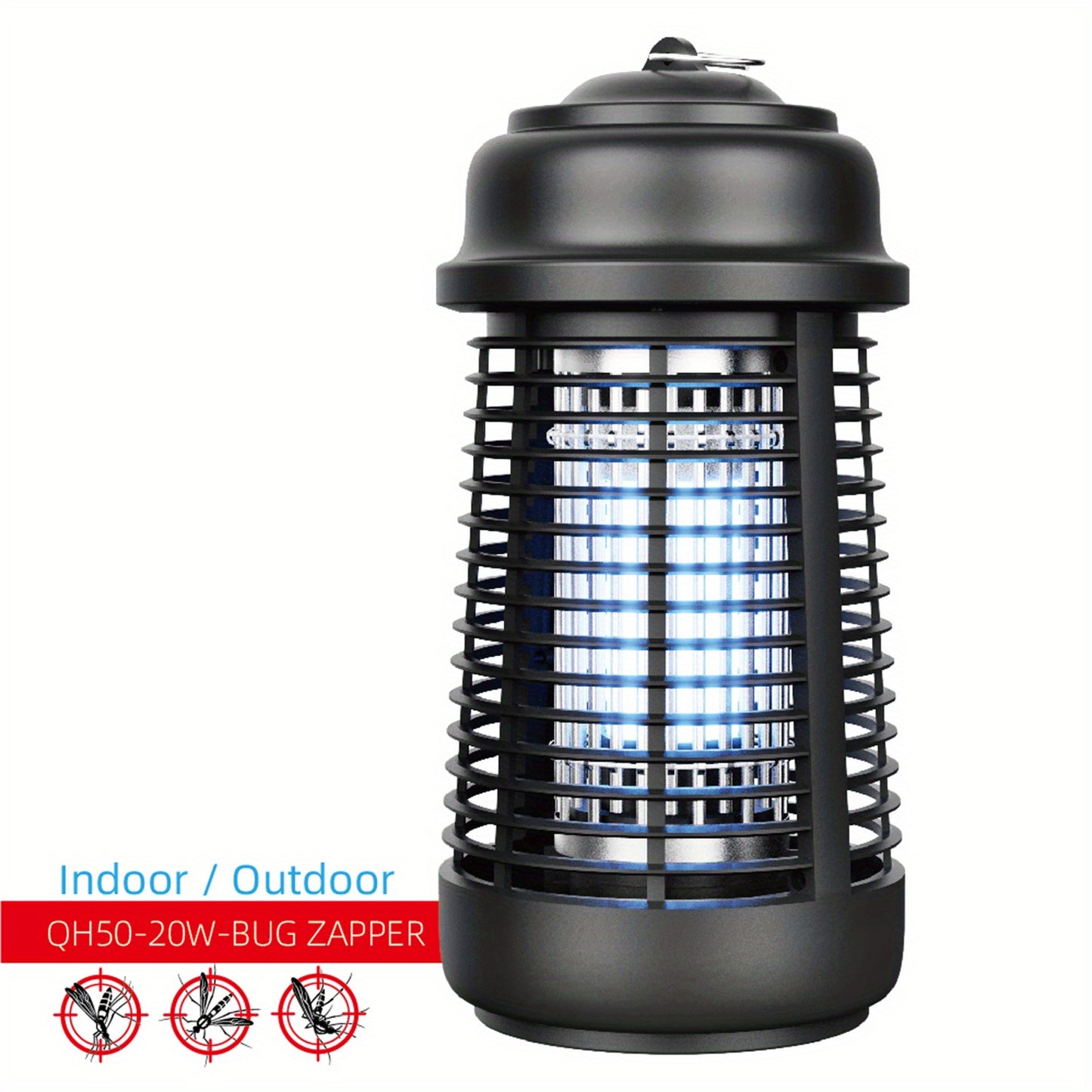 20W Electric Mosquito Zapper - Metal Grid, UV Light Fly Killer - Up To 1000sq. Ft Coverage - Waterproof - For Home, Patio, Garden, Kitchen