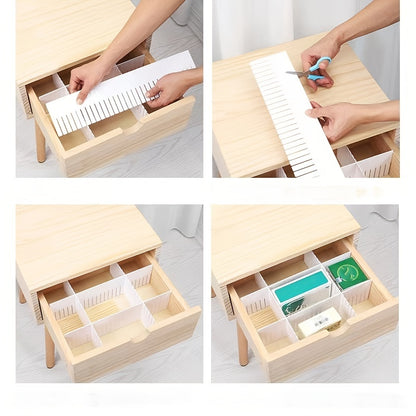 Adjustable Grid Drawer Dividers, DIY Closet Separator Tidy Organizer Container For Underwear Socks Belt Office Supplies