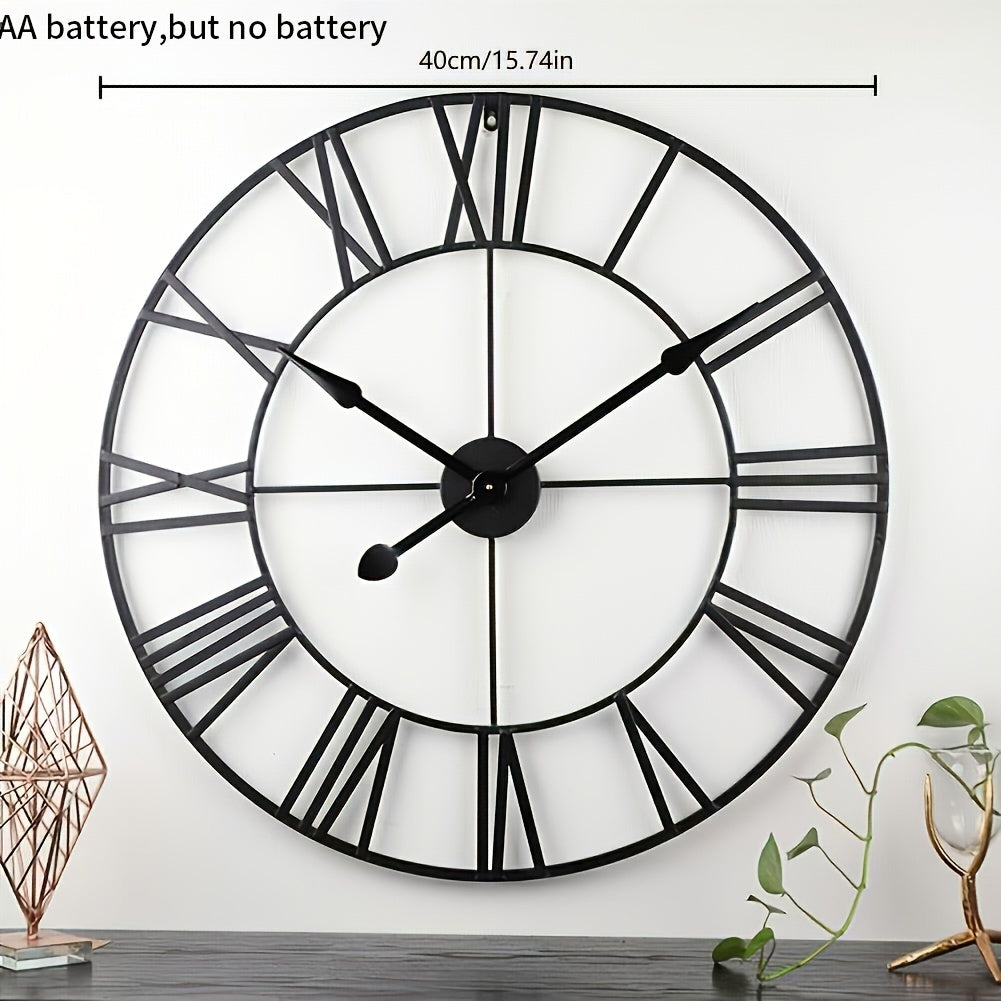 Stylish Wall Clock for Nursery Room - 40/15.74'' & 50/19.68'' Diameter, Creative Iron Craft Decor