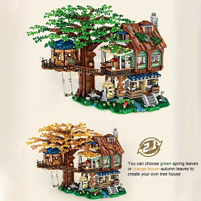 4761 Particle Tree House Mini Building Blocks DIY Mini Bricks Tree House Model Sets