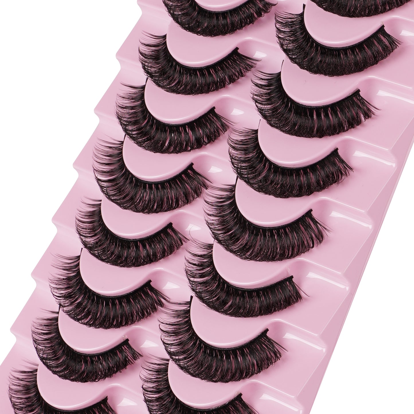 10 Paris Fluffy False Eyelashes, 3D Natural Look Lashes For Women, Volume Soft EyeLashes, DH06-03