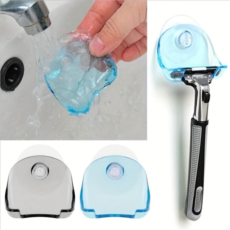 Stylish and Convenient Shaver and Toothbrush Holder with Suction Cup for Bathroom Wall