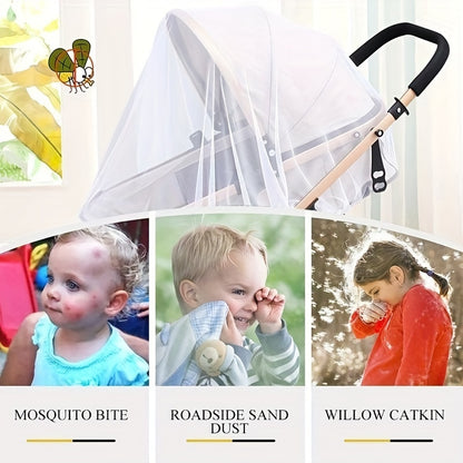 Moustiquaire pour poussette de bébé, chariot de poussette, filet de Protection contre les insectes, maille de Protection sûre pour nourrissons, couverture en maille, accessoires de poussette pour bébé 