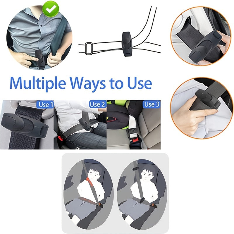 Upgrade Your Car Seatbelt with a Universal Shoulder Neck Strap Positioner Lock Clip - Perfect for Adults, Kids, and Pregnant Women!