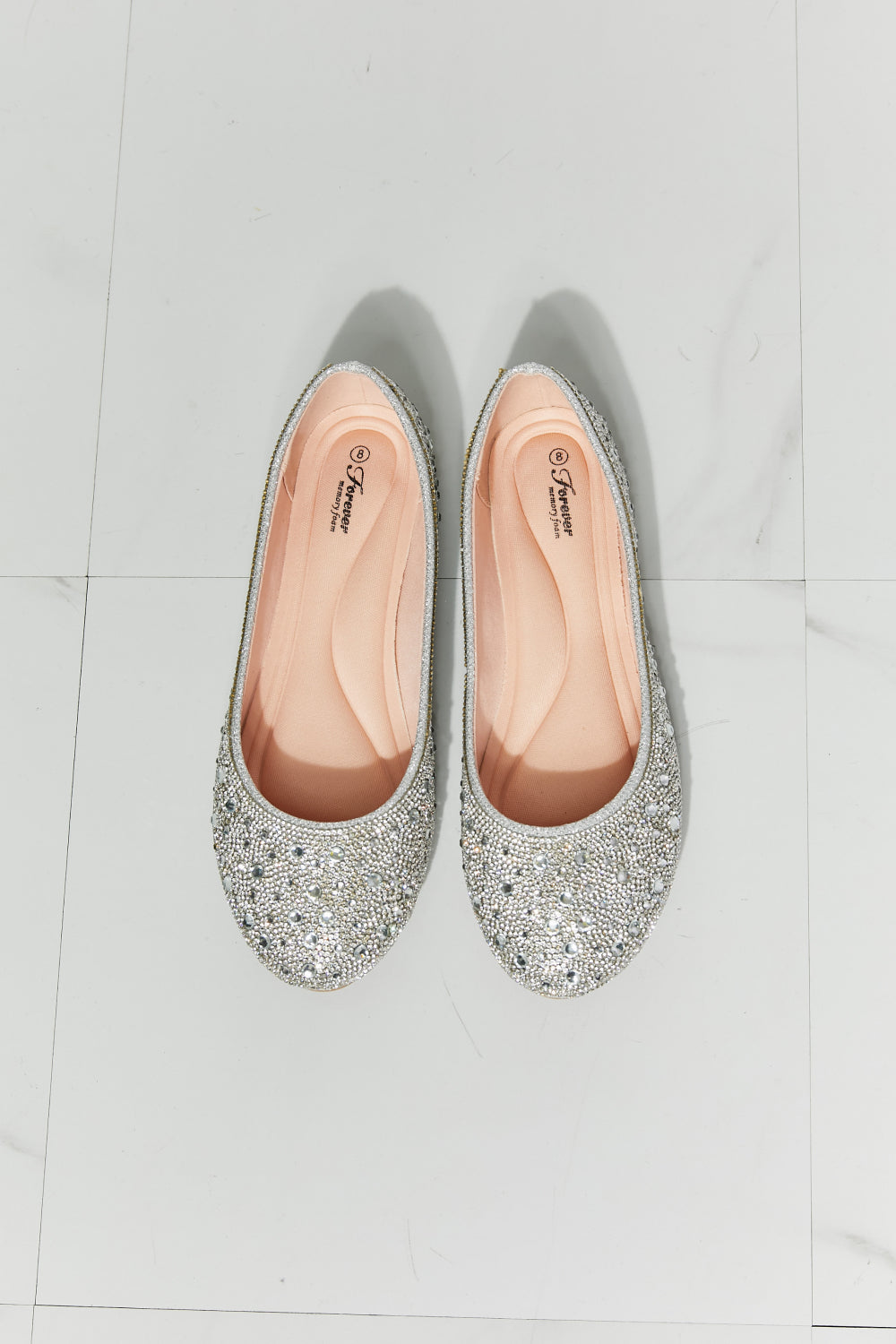 Forever Link - Sparkle In Your Step - Ballerines plates à strass - Argenté