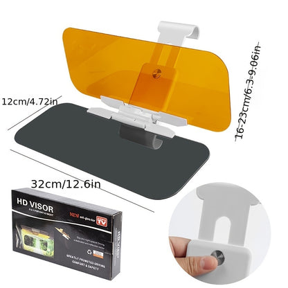 2-in-1 Car Visor: Day & Night Anti-Glare Visor for Automobile Sun Protection & Non-Glare Driving