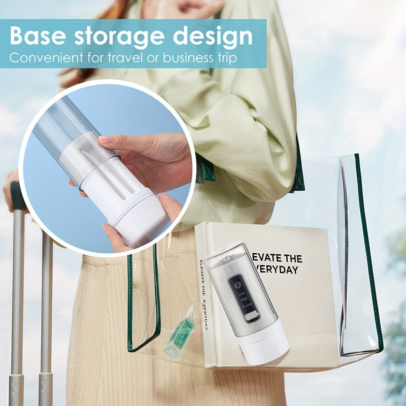 230ml Rechargeable Portable Floss Irrigator - 4-in-1 Oral Irrigator with 3 Modes for Daily Teeth Care - Perfect for Men and Women - Keep Your Teeth Clean and Healthy