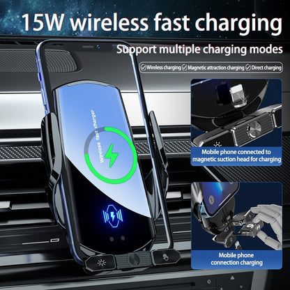 Wireless Charger & Phone Holder: Automatic Phone Holder With Battery Qi Fast Charging For IPhone & Samsung!