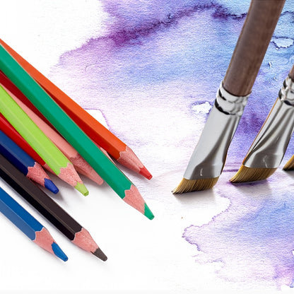 36pc Professional Watercolor Pencils Set - Perfect for Adult & Teen Coloring, Blending & Layering!