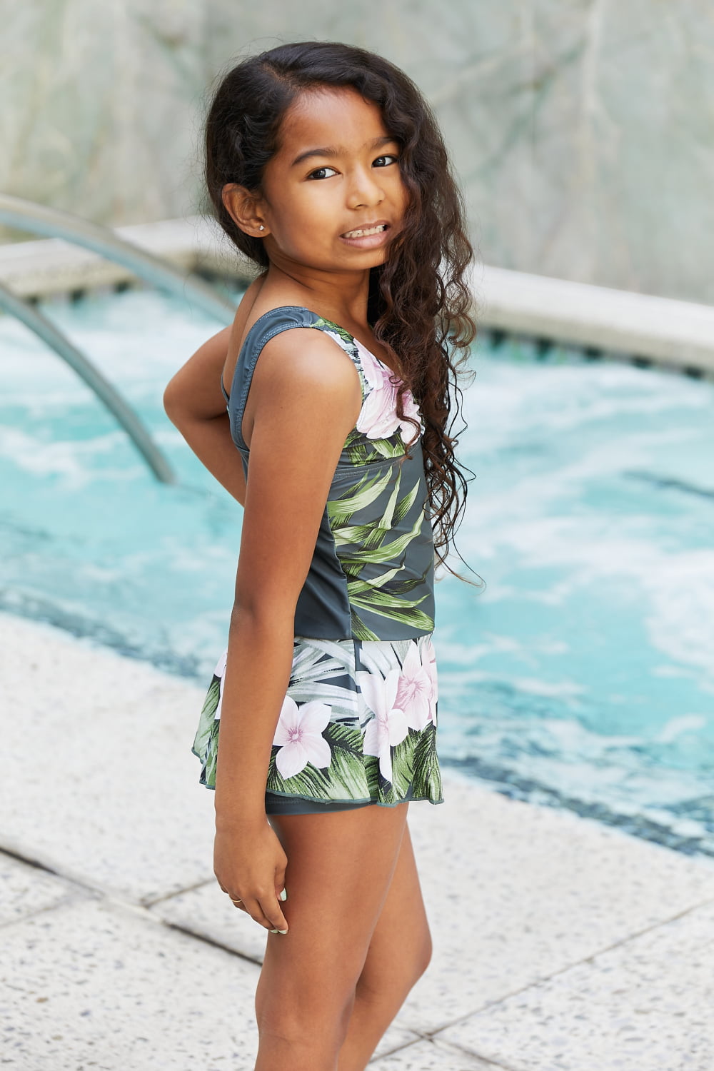 Marina West Swim Clear Waters Swim Dress in Aloha Forest