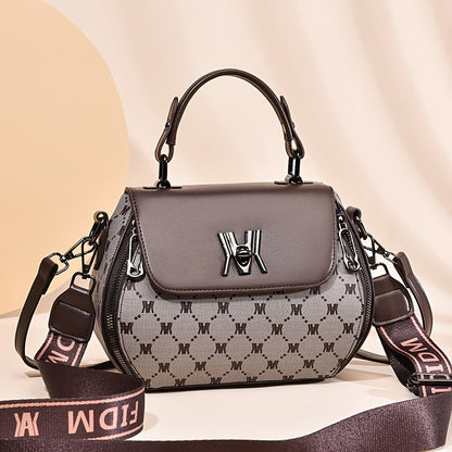 Women's Stylish Letter Graphic Flap Purse - A Must-Have Top Handle Bag for the Fashionable!