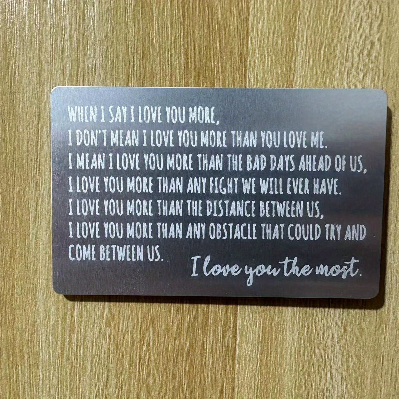 Unique Anniversary Gift for Him: Metal Love Note for Husband from Wife - Perfect for Birthdays, Weddings & More!