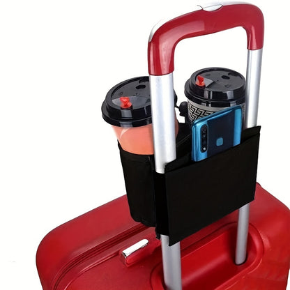 Travel Cup Holder Organizer - Convenient Luggage Armrest Attachment for Easy Access to Drinks