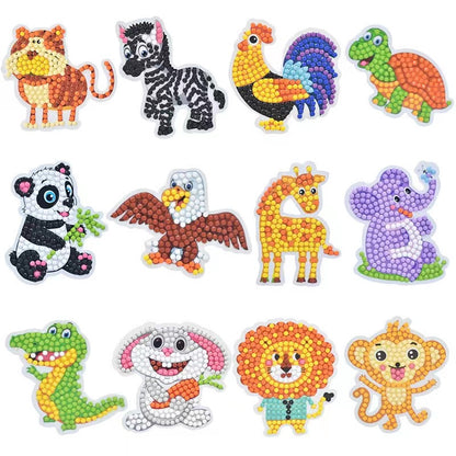 5D Kids Artificial Diamond Painting Stickers Set, Kids DIY Diamond Painting Stickers Tool Kit