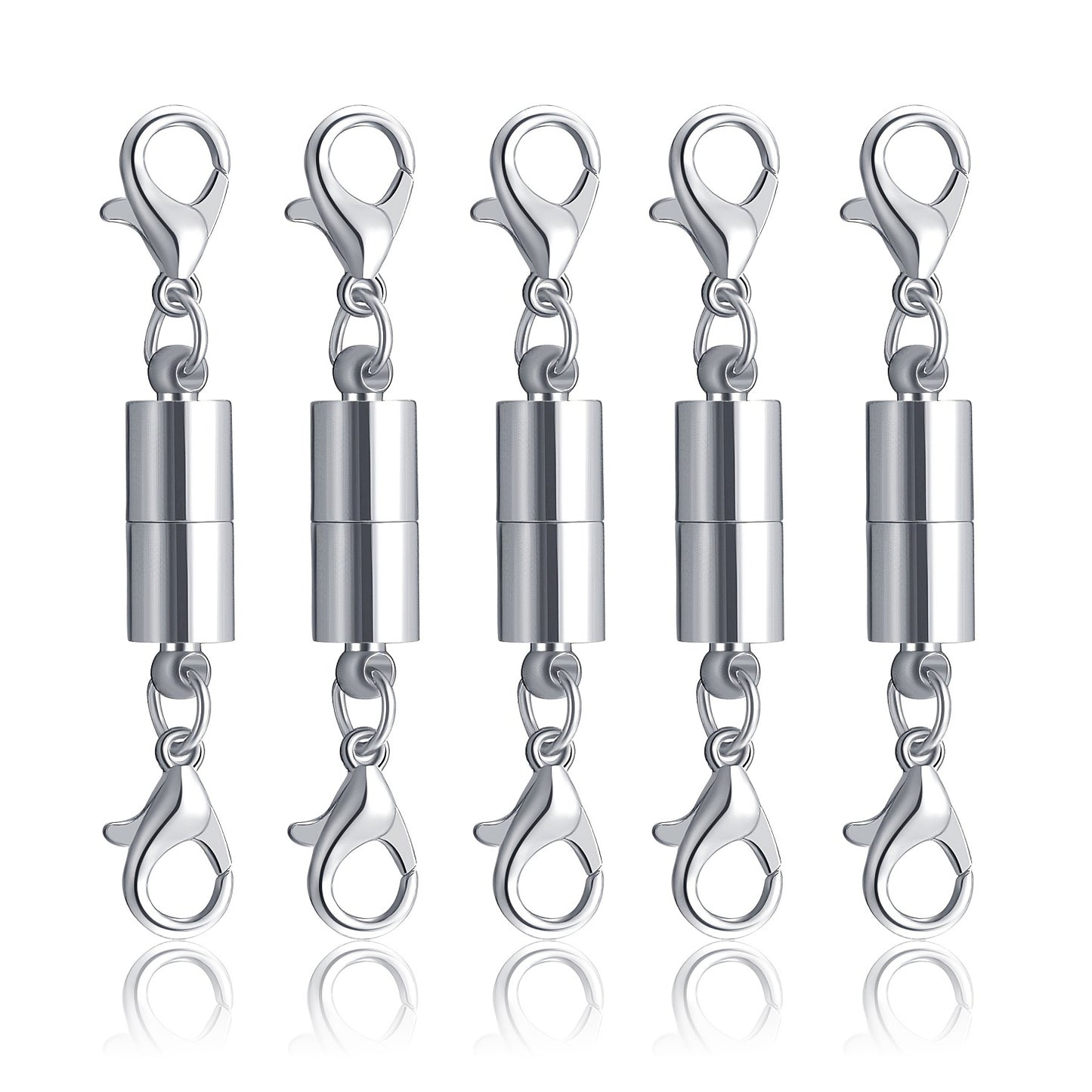 5-Pack Magnetic Clasp & Lobster Connectors - Perfect for Necklace & Bracelet DIY Jewelry!