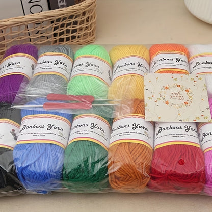 12 rouleaux de fil de chaque couleur – Parfait pour le tricot, l'artisanat fait à la main et plus encore. 