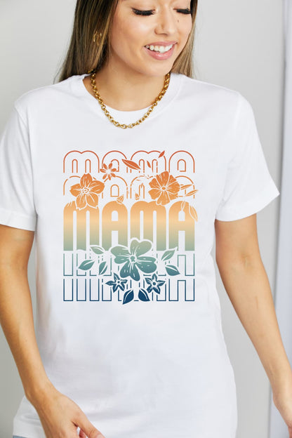 Camiseta de algodón con gráfico MAMA de talla grande de Simply Love