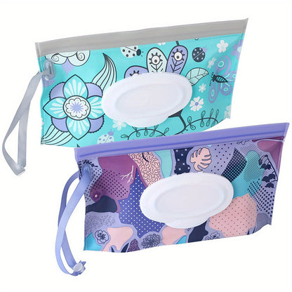 2pcs/set Portable Baby Wipes Container - Reusable Wet Wipe Pouch for Travel - Dispenser Holder for Easy Access - Keep Your Baby Clean and Comfortable on the Go